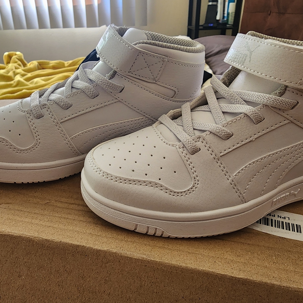 Puma Kids' WhiteHigh-Top Sneakers